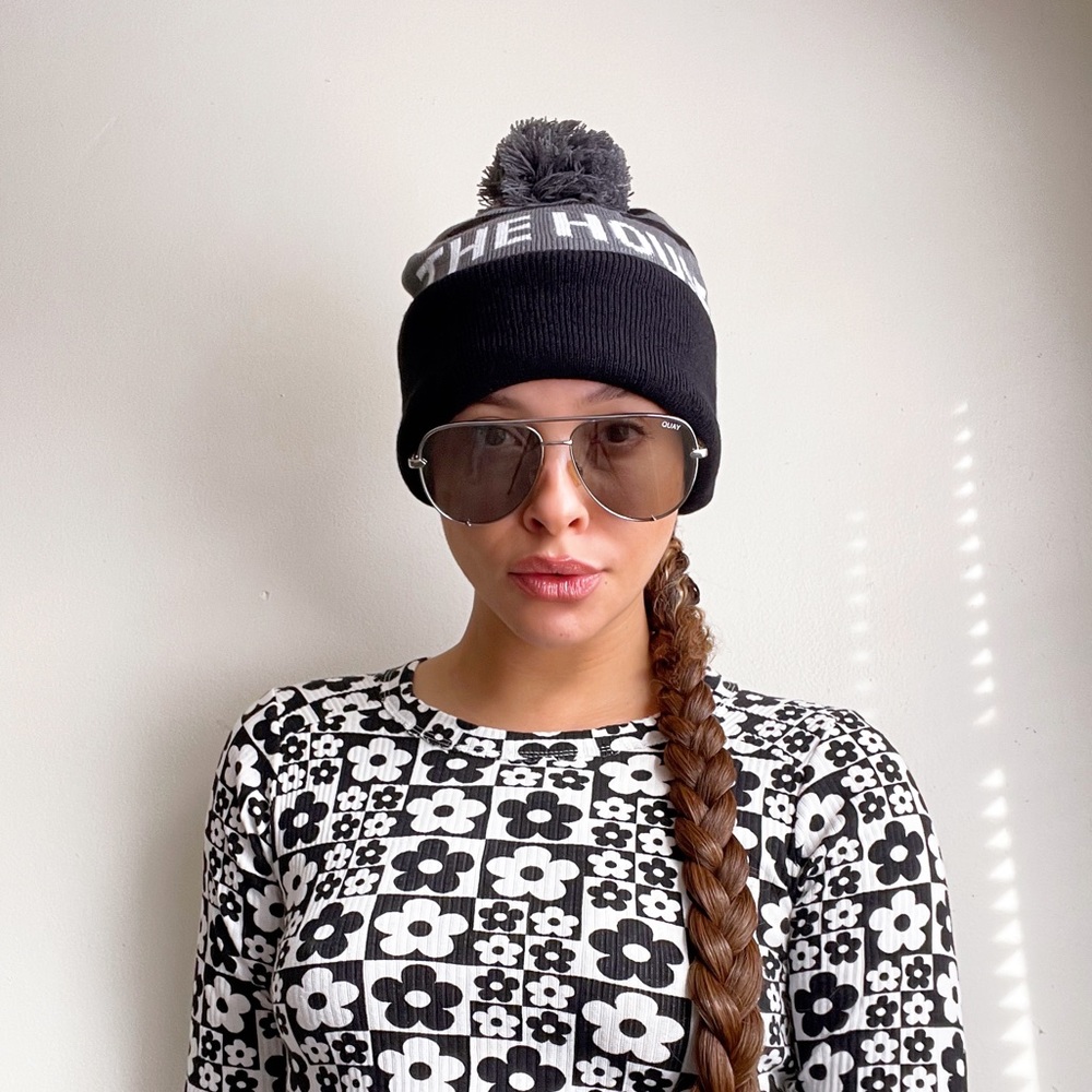 The House Black & Gray Logo Design Winter Beanie